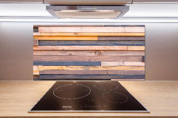 Achterwand keuken Houten muur