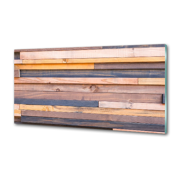 Achterwand keuken Houten muur