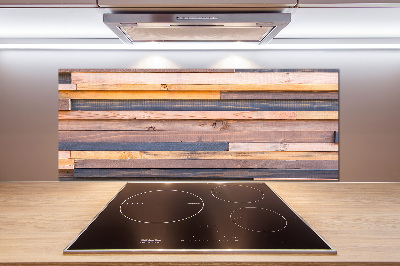 Achterwand keuken Houten muur