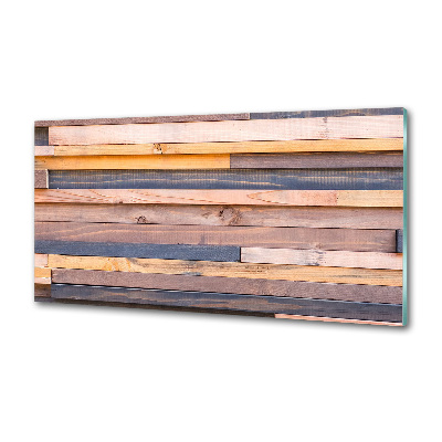 Achterwand keuken Houten muur
