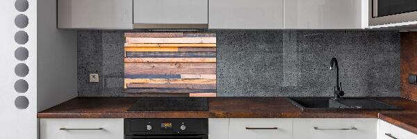 Achterwand keuken Houten muur