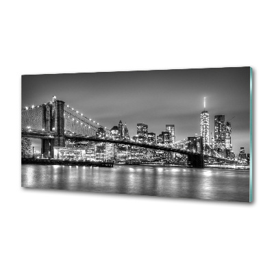 Glazen achterwand keuken Brooklynbrug