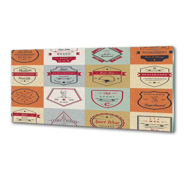 Spatscherm keuken Skateboardborden
