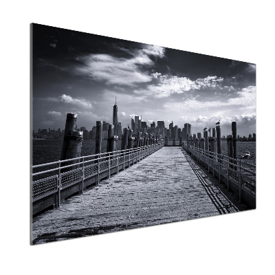 Spatscherm keuken Panorama van New York