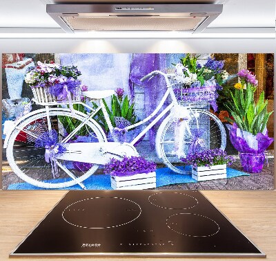 Spatplaat keuken Witte fiets