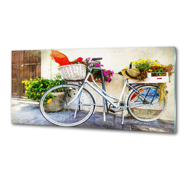 Keuken achterwand Witte fiets
