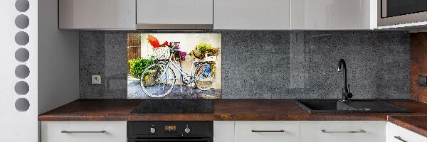Keuken achterwand Witte fiets