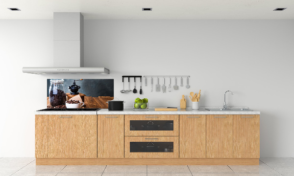 Glazen achterwand keuken Koffiemolen