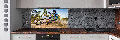 Achterwand keuken Motocross