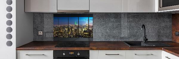 Spatplaat keuken New York 's nachts