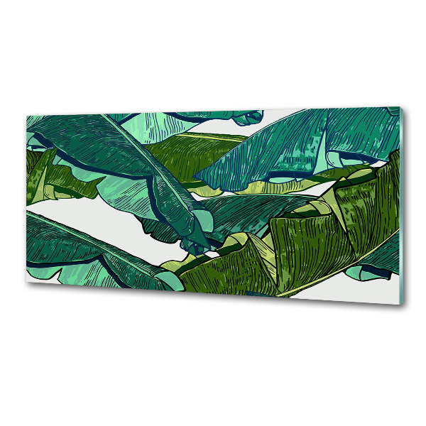 Glazen achterwand keuken Bananenbladeren