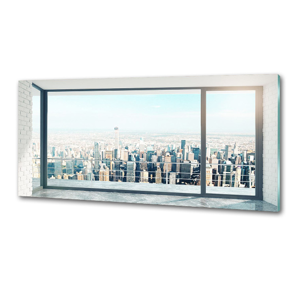 Spatplaat keuken Uitzicht op de stad