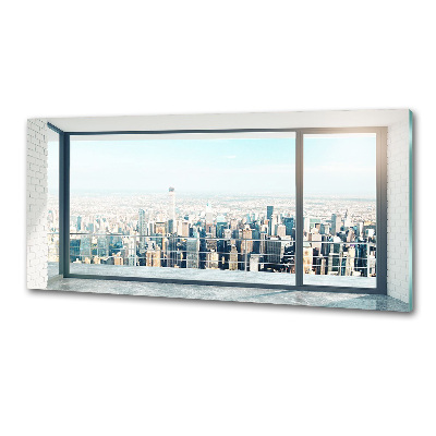 Spatplaat keuken Uitzicht op de stad