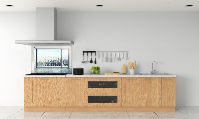 Spatplaat keuken Uitzicht op de stad