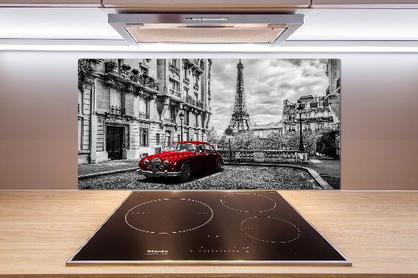 Glazen achterwand keuken Rode limousine