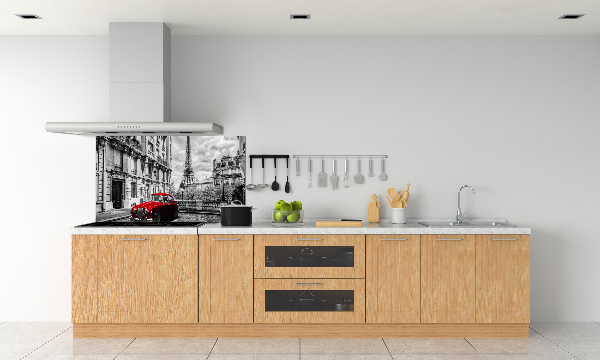 Glazen achterwand keuken Rode limousine