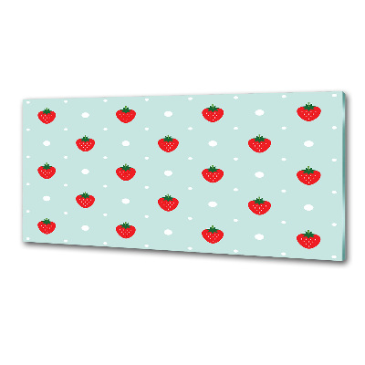 Glazen achterwand keuken Aardbei-pictogrammen
