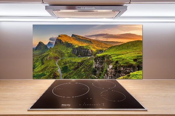 Glazen achterwand keuken Schotse Hooglanden