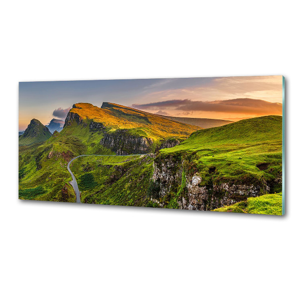 Glazen achterwand keuken Schotse Hooglanden