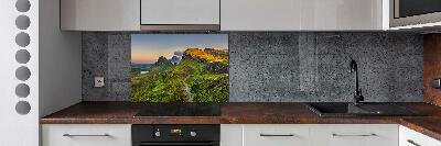 Glazen achterwand keuken Schotse Hooglanden