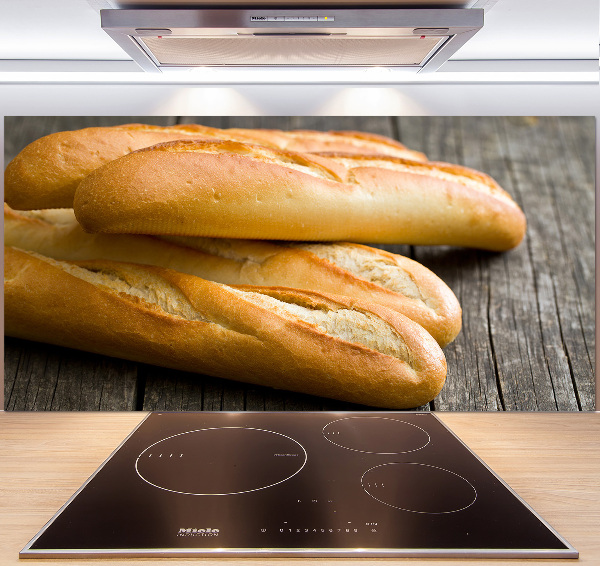 Spatscherm keuken Baguettes