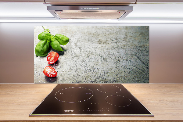 Keuken achterwand Tomaten en basilicum