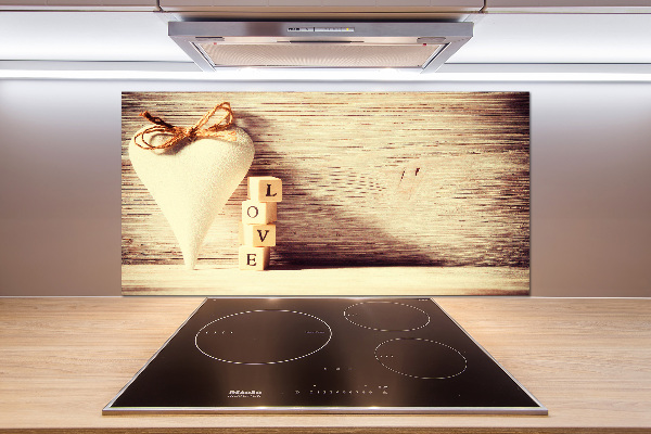 Spatscherm keuken Liefde