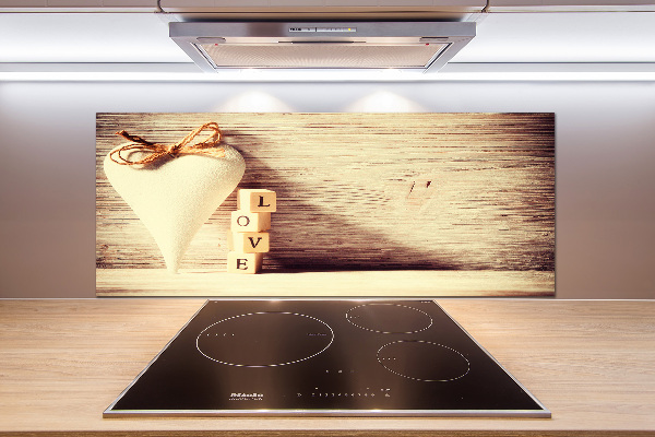 Spatscherm keuken Liefde