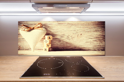 Spatscherm keuken Liefde