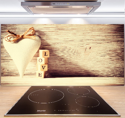 Spatscherm keuken Liefde