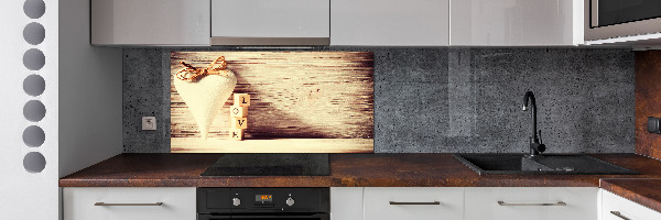 Spatscherm keuken Liefde