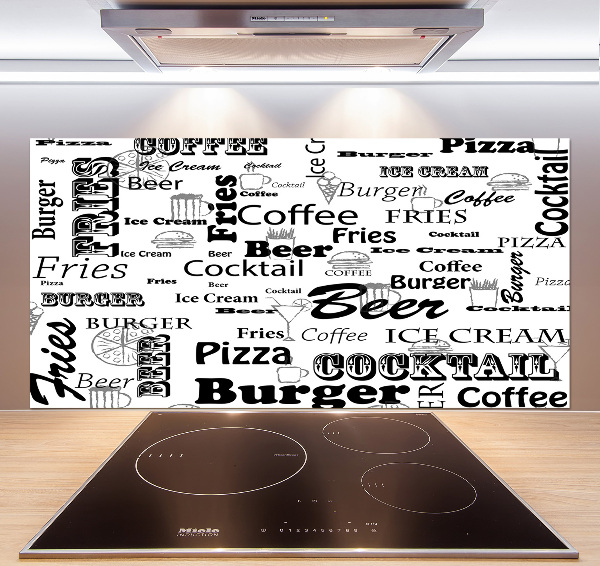 Spatplaat keuken Restaurantmenu