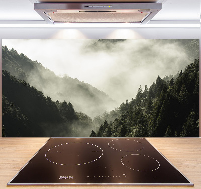 Achterwand keuken Mist boven het bos