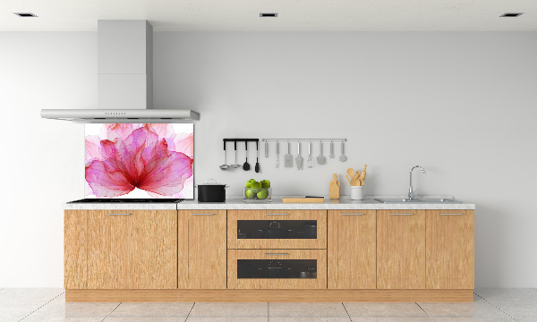 Spatscherm keuken Roze bloem