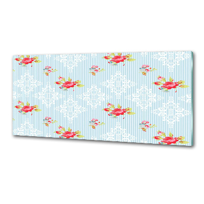 Glazen achterwand keuken Rozen en versieringen