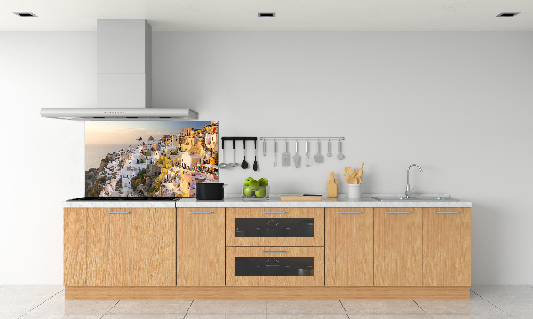 Achterwand keuken Santorini, Griekenland