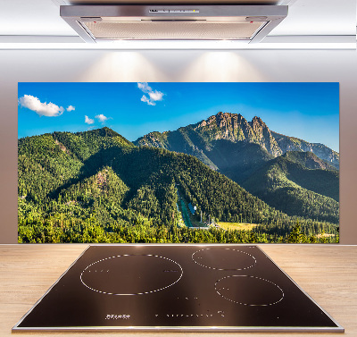 Glazen achterwand keuken Panorama van het Tatragebergte