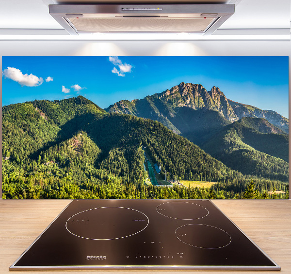 Glazen achterwand keuken Panorama van het Tatragebergte