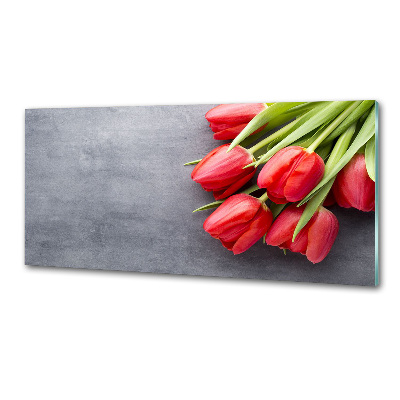 Keuken achterwand Rode tulpen