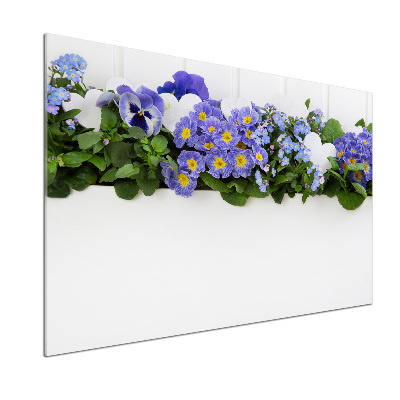 Keuken achterwand Blauwe bloemen