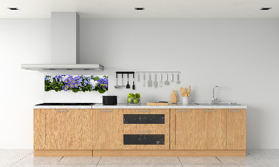 Keuken achterwand Blauwe bloemen