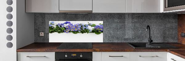 Keuken achterwand Blauwe bloemen