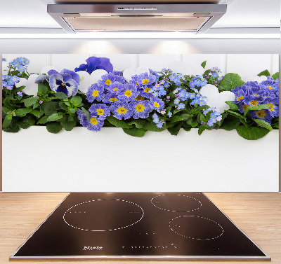 Keuken achterwand Blauwe bloemen