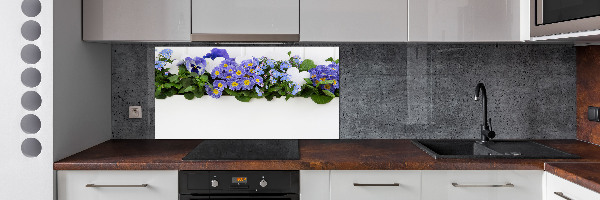 Keuken achterwand Blauwe bloemen