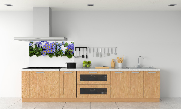 Keuken achterwand Blauwe bloemen