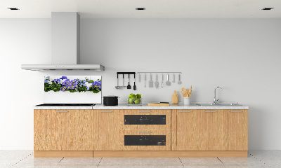 Keuken achterwand Blauwe bloemen