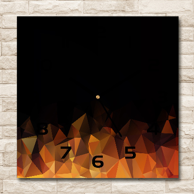 Vierkante glas klok Abstractie