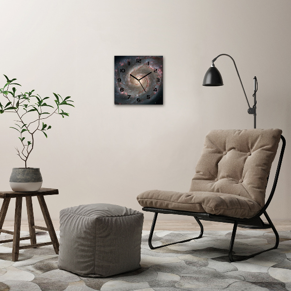 Vierkante glas klok Nevel