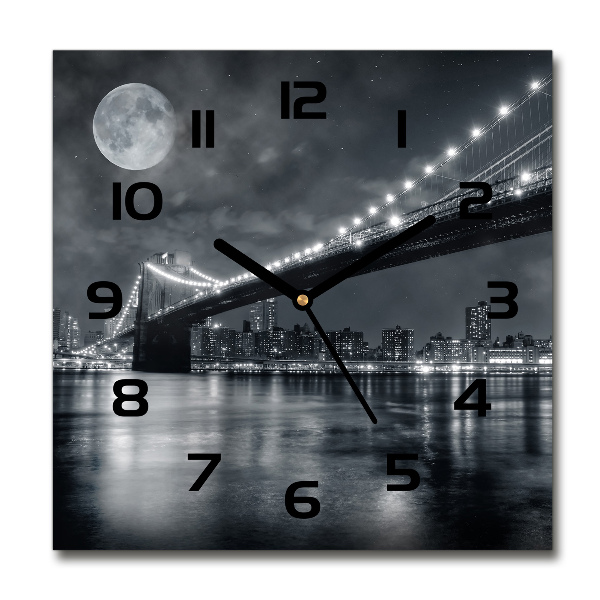 Vierkante glas klok Brooklynbrug