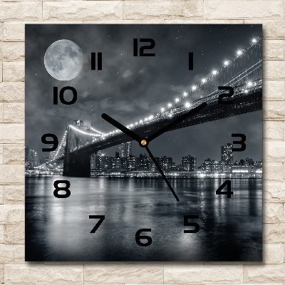 Vierkante glas klok Brooklynbrug
